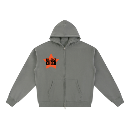 Star Green Bulldogs Essential Fleece Zip-Through Hoodie