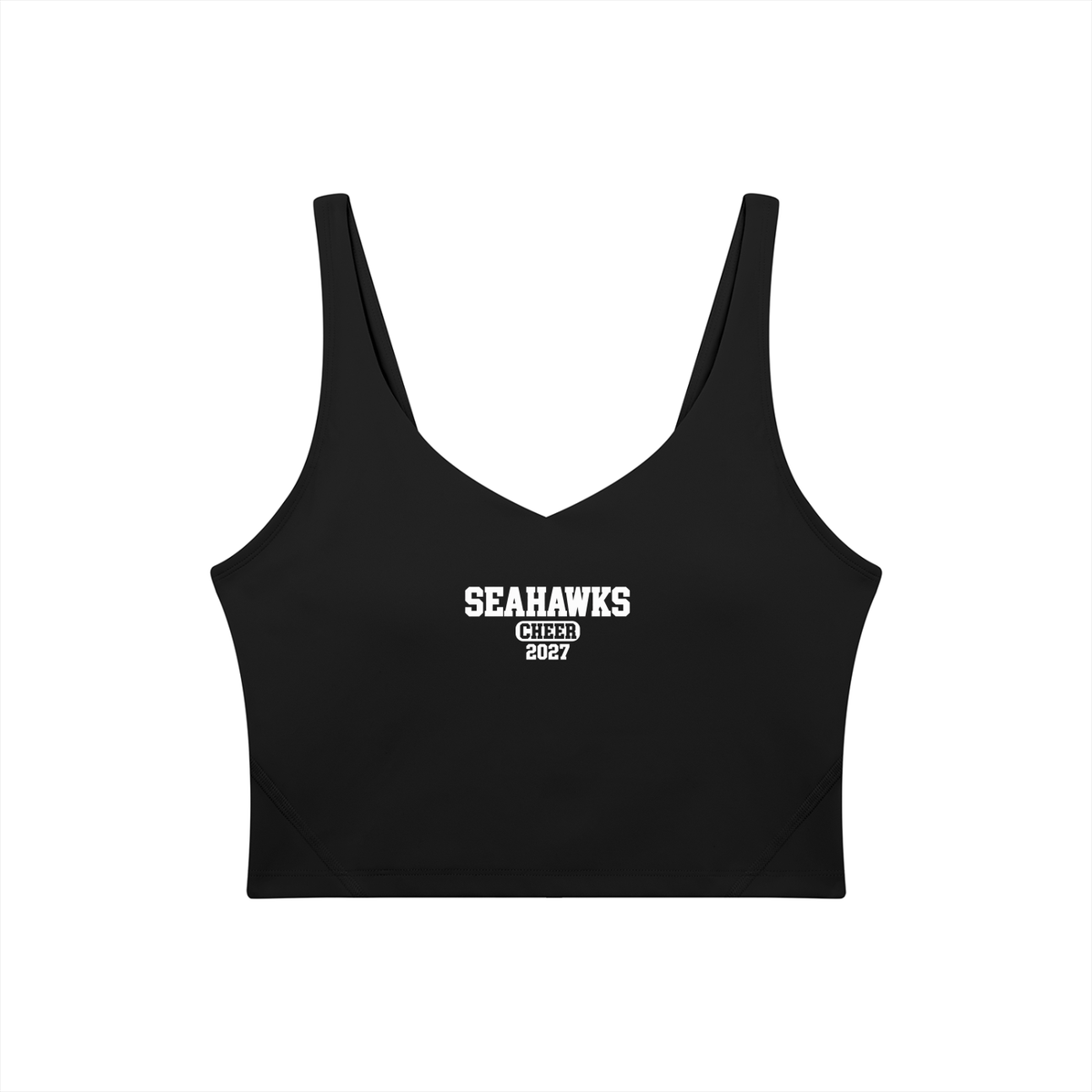 Old School Seahawks Women's V-Neck Yoga Sports Bra