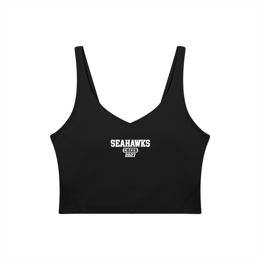 Old School Seahawks Women's V-Neck Yoga Sports Bra