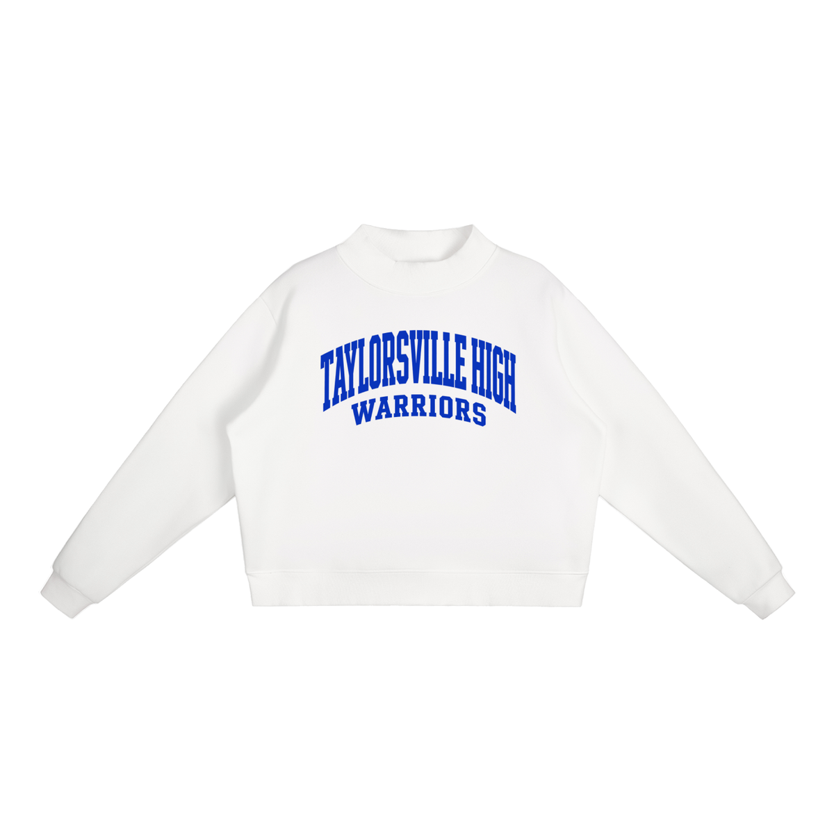 Essential Fleece Mock-Neck Crew Sweatshirt