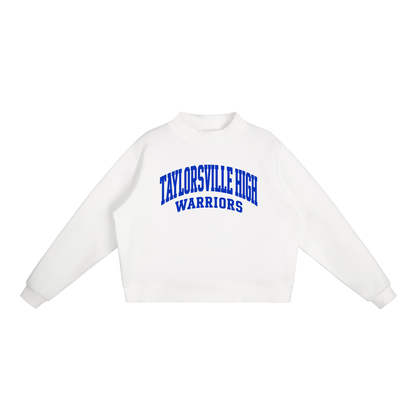 Essential Fleece Mock-Neck Crew Sweatshirt
