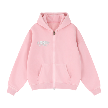 Zip-Through Boxy Fleece Hoodie