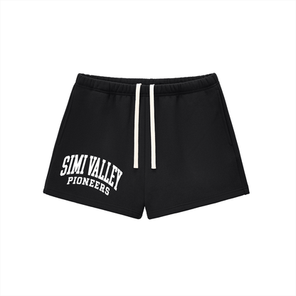Basic 2 White Simi Valley Essential Fleece Drawstring Sweatshorts