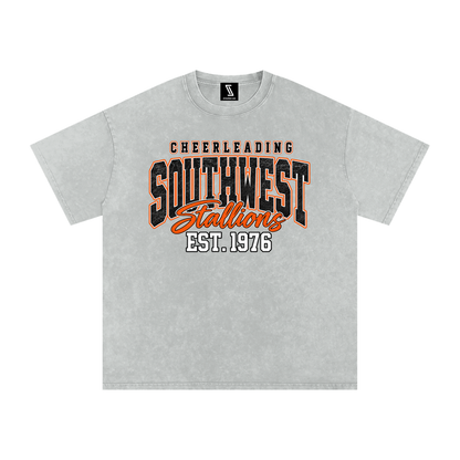 Vintage Southwest Snow Washed Oversized Cotton T-Shirt