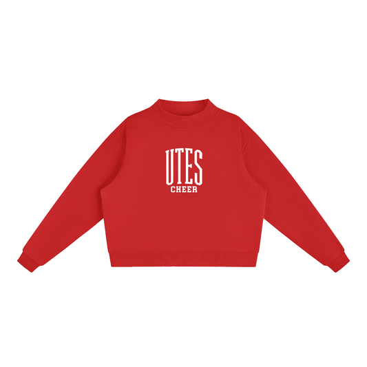 Essential Fleece Mock-Neck Crew Sweatshirt