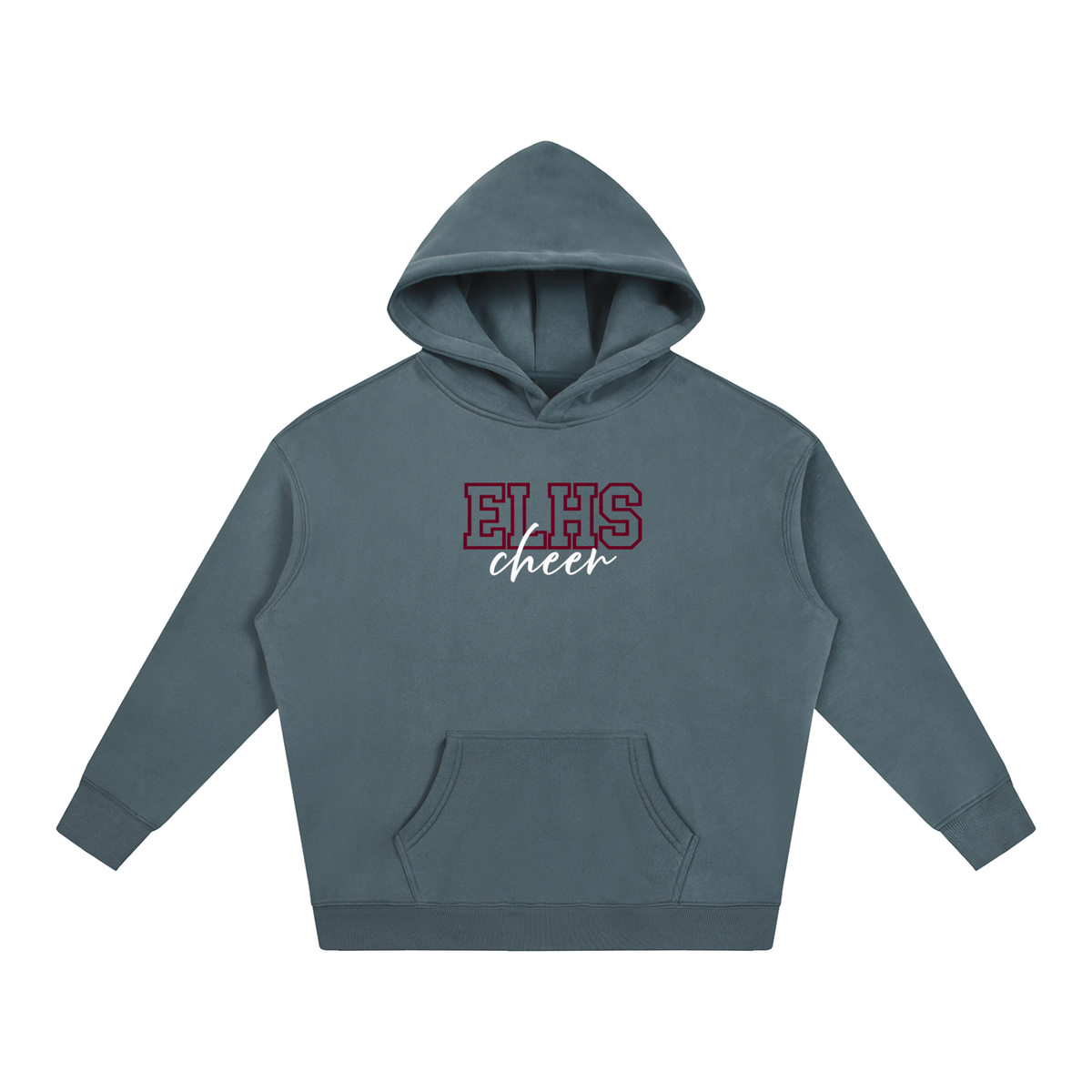Cursive Front East Lyme Oversize Fleeced Hoodie