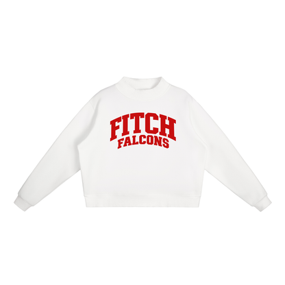 Basic 2 Fitch Essential Fleece Mock-Neck Crew Sweatshirt (printed)