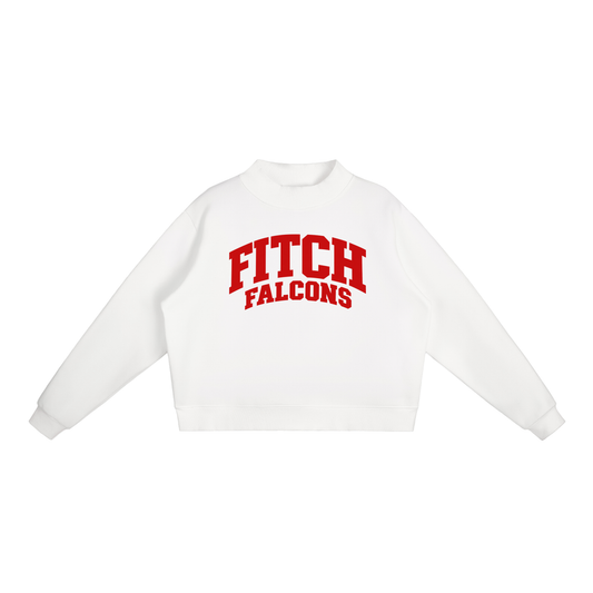 Basic 2 Fitch Essential Fleece Mock-Neck Crew Sweatshirt (printed)