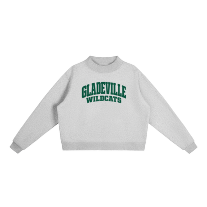 Essential Fleece Mock-Neck Crew Sweatshirt