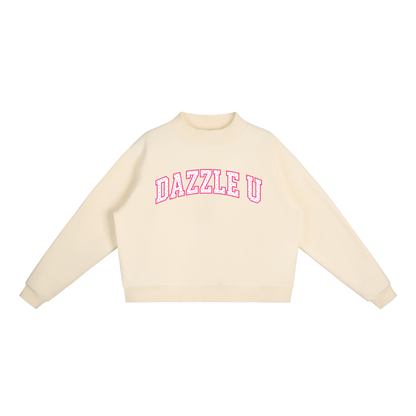 *NEW* Polka Dot Fleece Mock-Neck Crew Sweatshirt