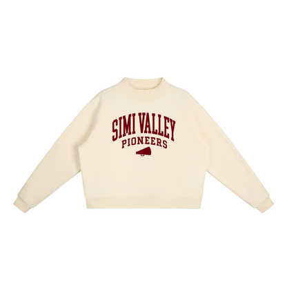 Basic 2 Simi Valley Essential Fleece Mock-Neck Crew Sweatshirt
