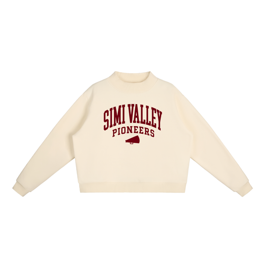 Basic 2 Simi Valley Essential Fleece Mock-Neck Crew Sweatshirt