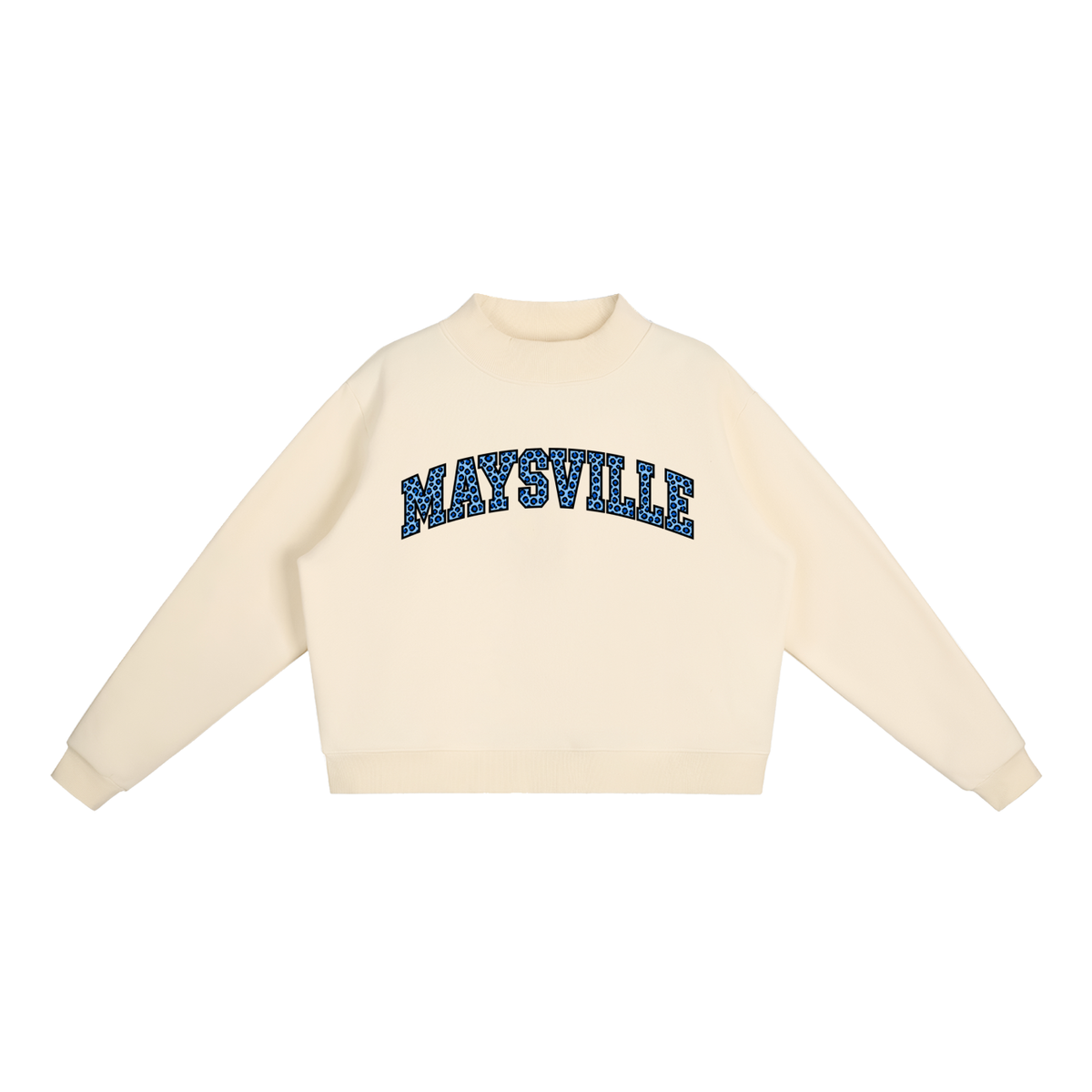 Cheetah Maysville Essential Fleece Mock-Neck Crew Sweatshirt