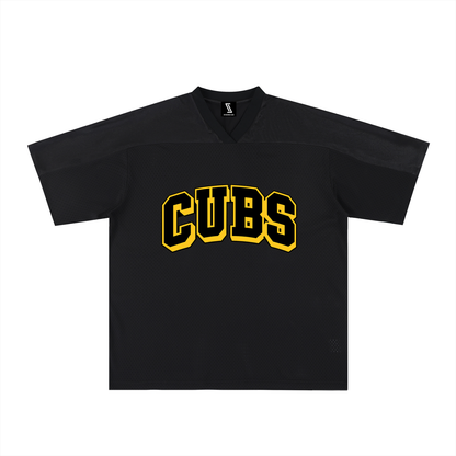 Oversized Mesh V-Neck Soccer Jersey