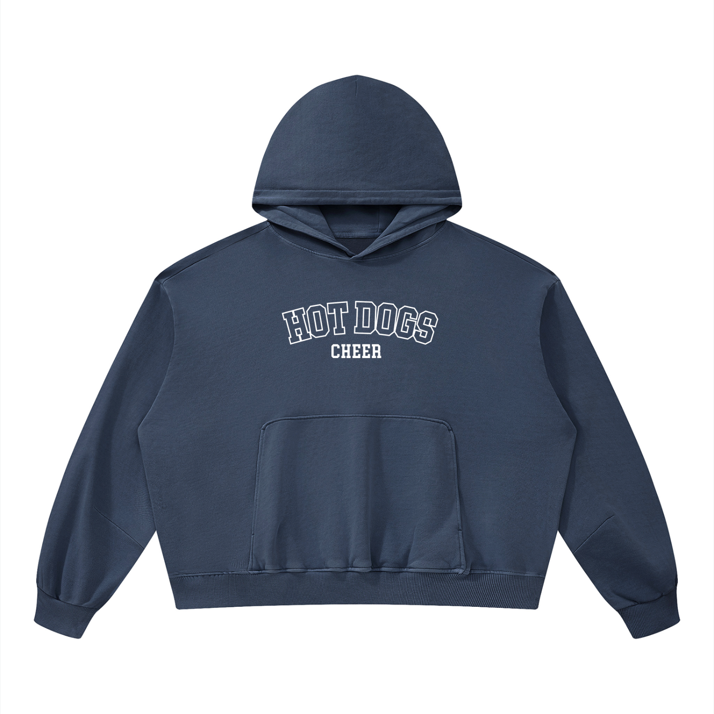 Hot Dogs Boxy Vintage Washed Hoodie