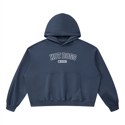 Hot Dogs Boxy Vintage Washed Hoodie