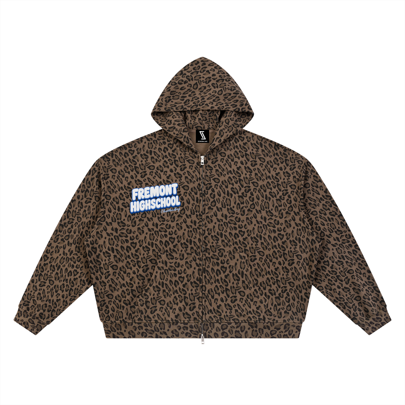 Leopard Print Full Zip Hoodie