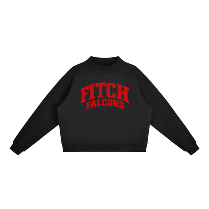Basic 2 Fitch Essential Fleece Mock-Neck Crew Sweatshirt (printed)