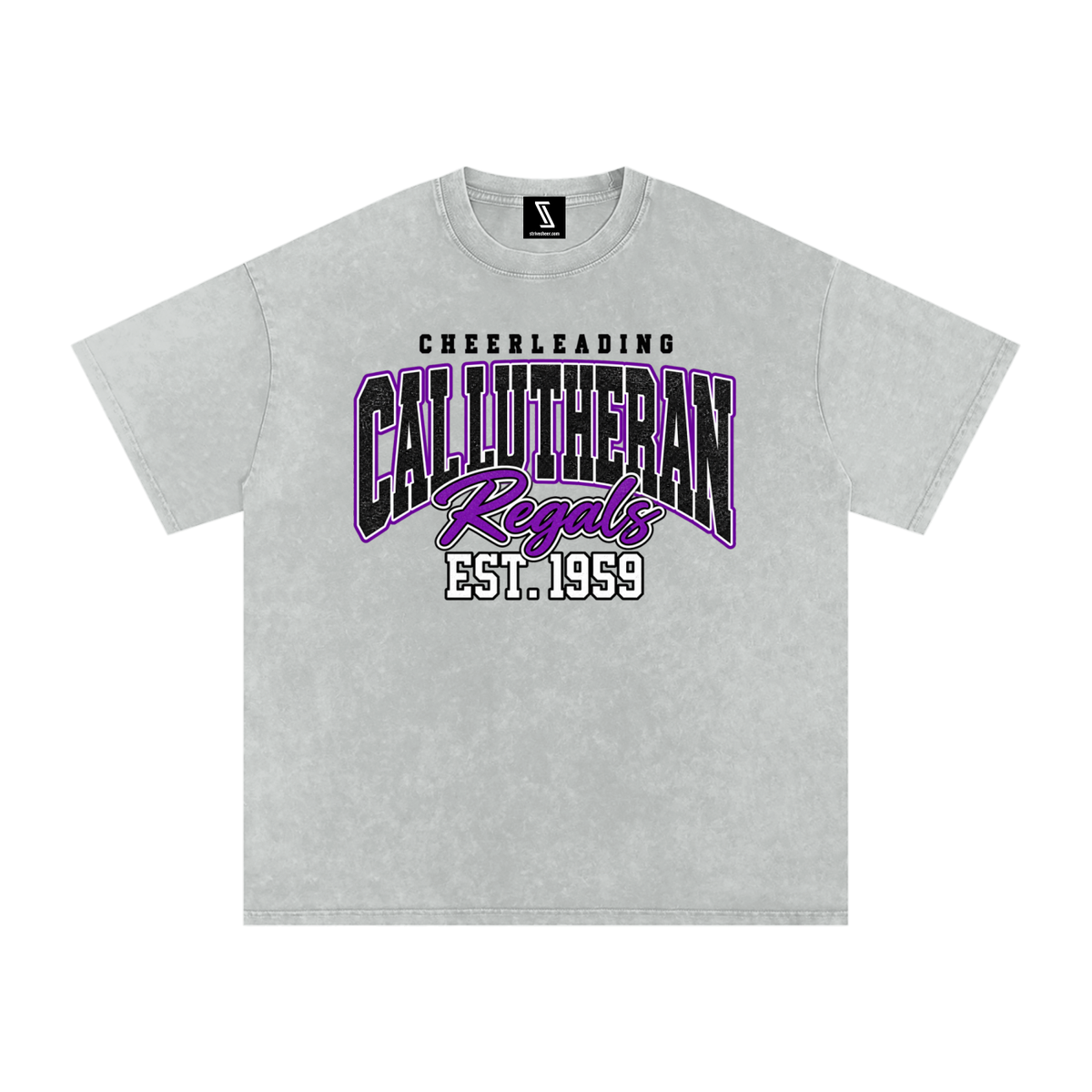 Vintage Cal Lutheran Snow Washed Oversized Cotton T-Shirt