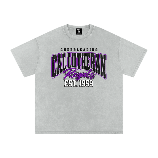 Vintage Cal Lutheran Snow Washed Oversized Cotton T-Shirt
