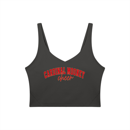 Cursive Cardinal Mooney Women's V-Neck Yoga Sports Bra