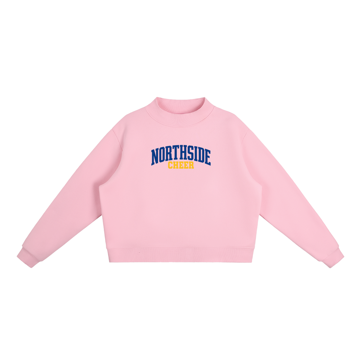 Basic 1 Northside Essential Fleece Mock-Neck Crew Sweatshirt (printed)