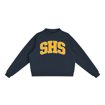 Essential Fleece Mock-Neck Crew Sweatshirt