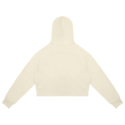 Cropped Zip-Through Hoodie