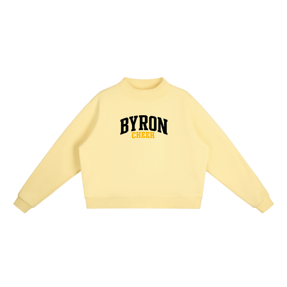 Basic 1 Byron Essential Fleece Mock-Neck Crew Sweatshirt (printed)