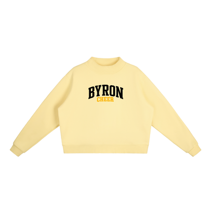 Basic 1 Byron Essential Fleece Mock-Neck Crew Sweatshirt (printed)