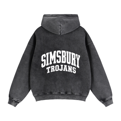 Zip-Through Boxy Fleece Hoodie