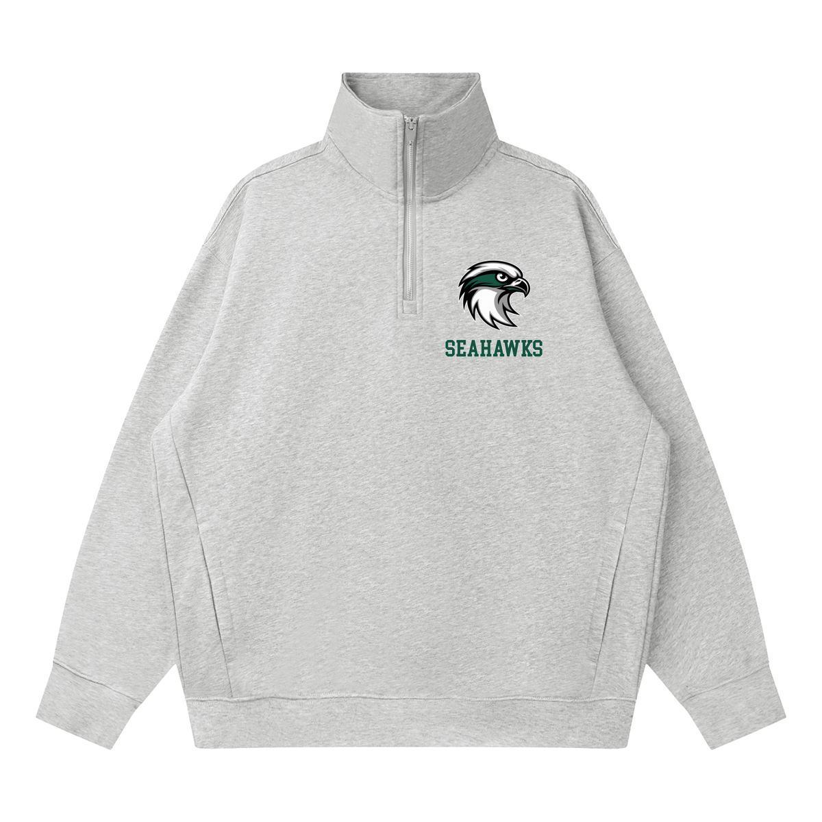 HAWKS Quarter-Zip Drop Shoulder Sweatshirt