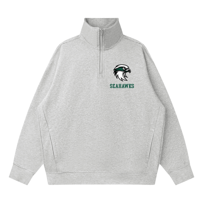 HAWKS Quarter-Zip Drop Shoulder Sweatshirt
