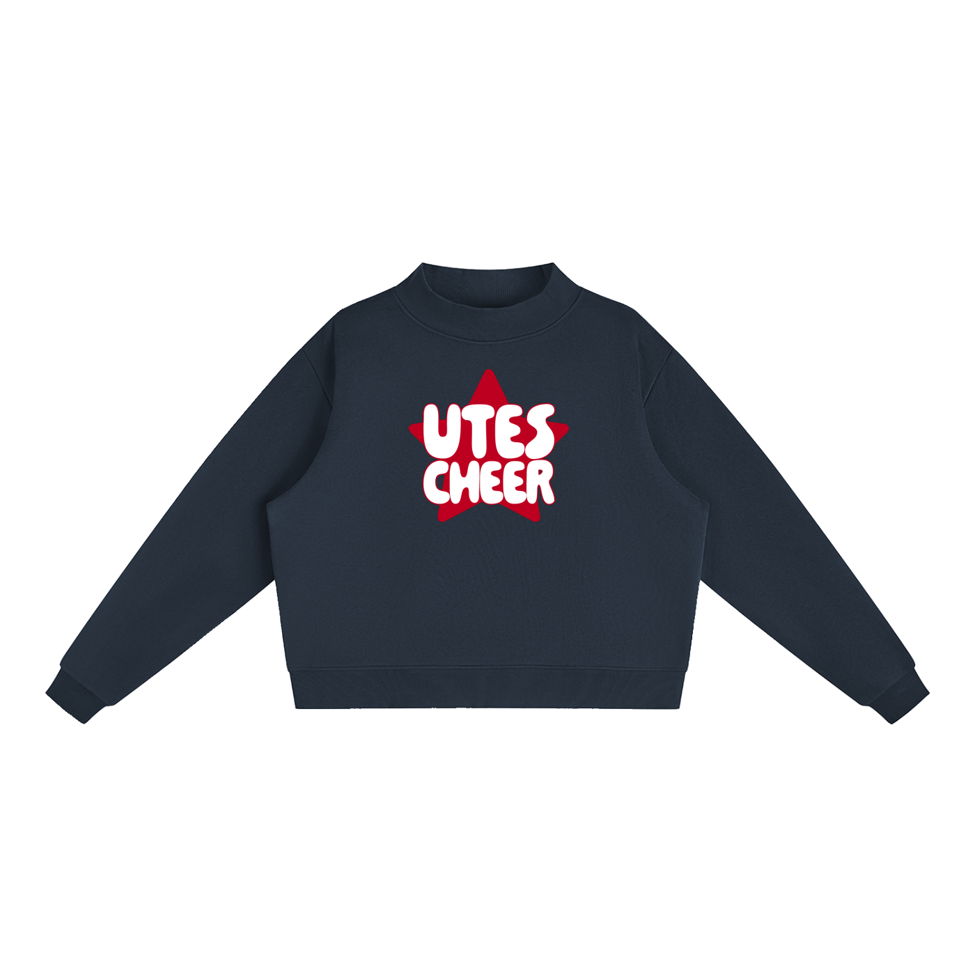 Star Utes Essential Fleece Mock-Neck Crew Sweatshirt