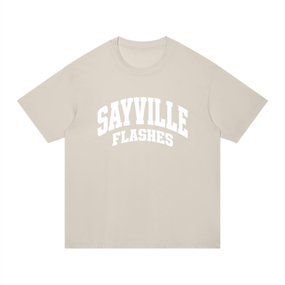 Basic 2 White Sayville Unisex Regular Fit Cotton T-Shirt