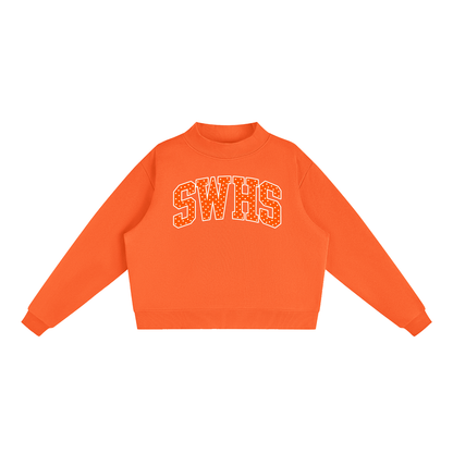 Essential Fleece Mock-Neck Crew Sweatshirt