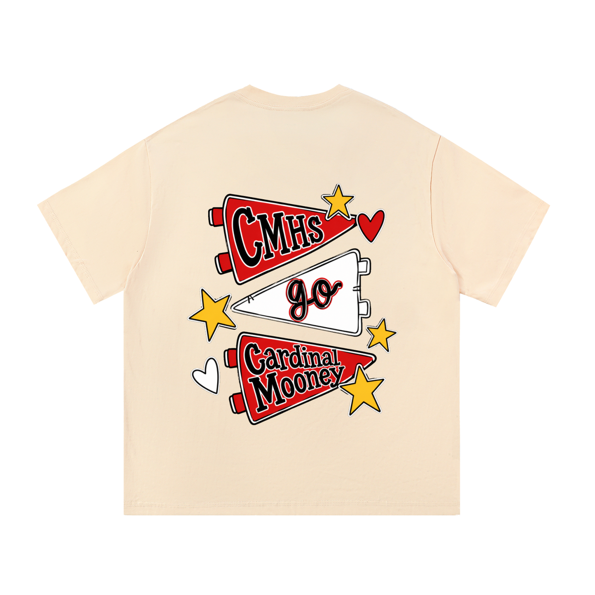 Lets Go Cardinal Mooney Essential Oversized Cotton T-Shirt