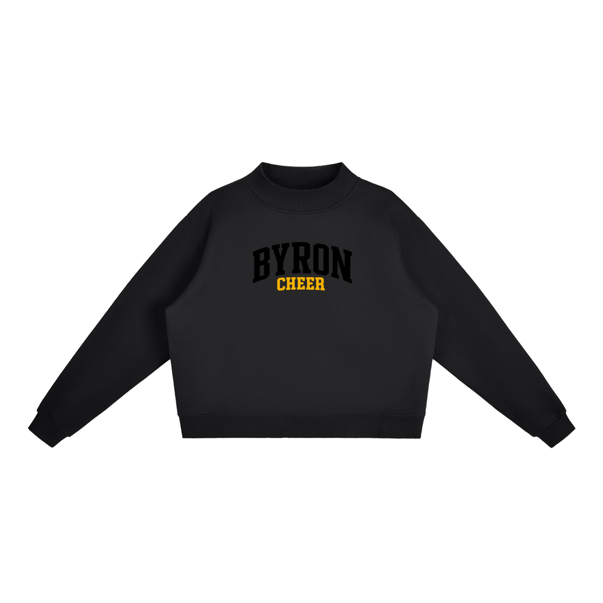 Basic 1 Byron Essential Fleece Mock-Neck Crew Sweatshirt (printed)