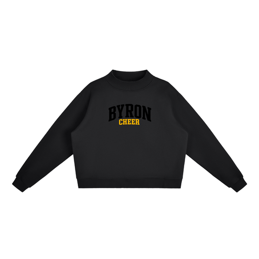 Basic 1 Byron Essential Fleece Mock-Neck Crew Sweatshirt (printed)
