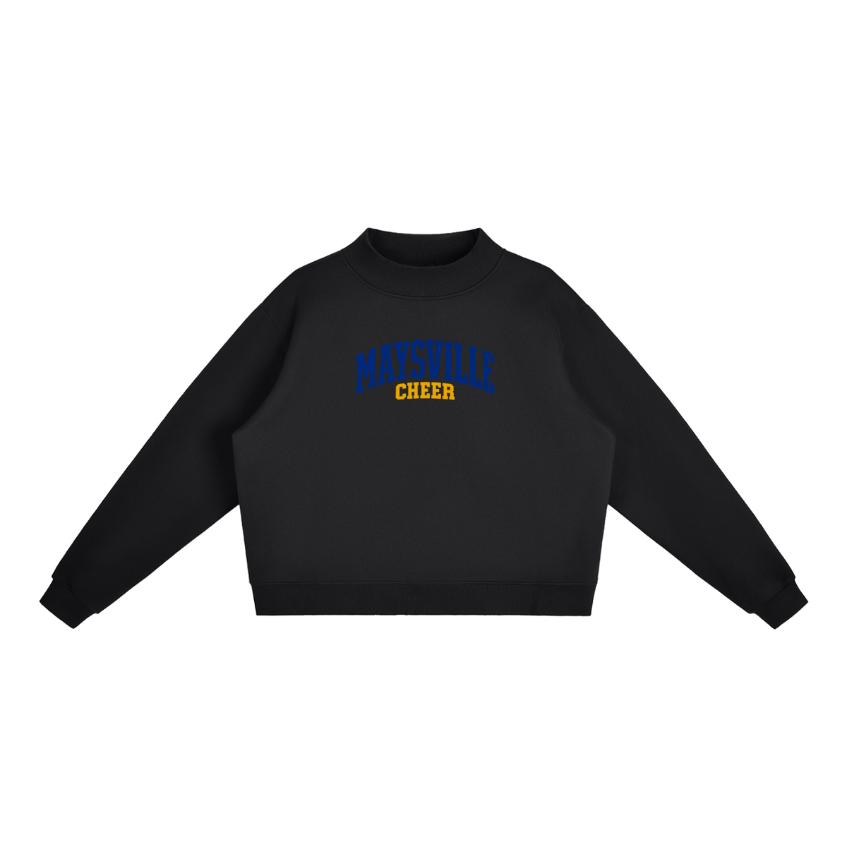 Basic 1 Maysville Essential Fleece Mock-Neck Crew Sweatshirt (printed)