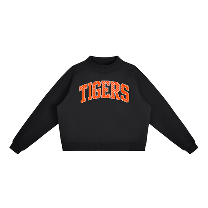 Essential Fleece Mock-Neck Crew Sweatshirt