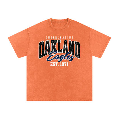 Vintage Oakland Middle Snow Washed Oversized Cotton T-Shirt