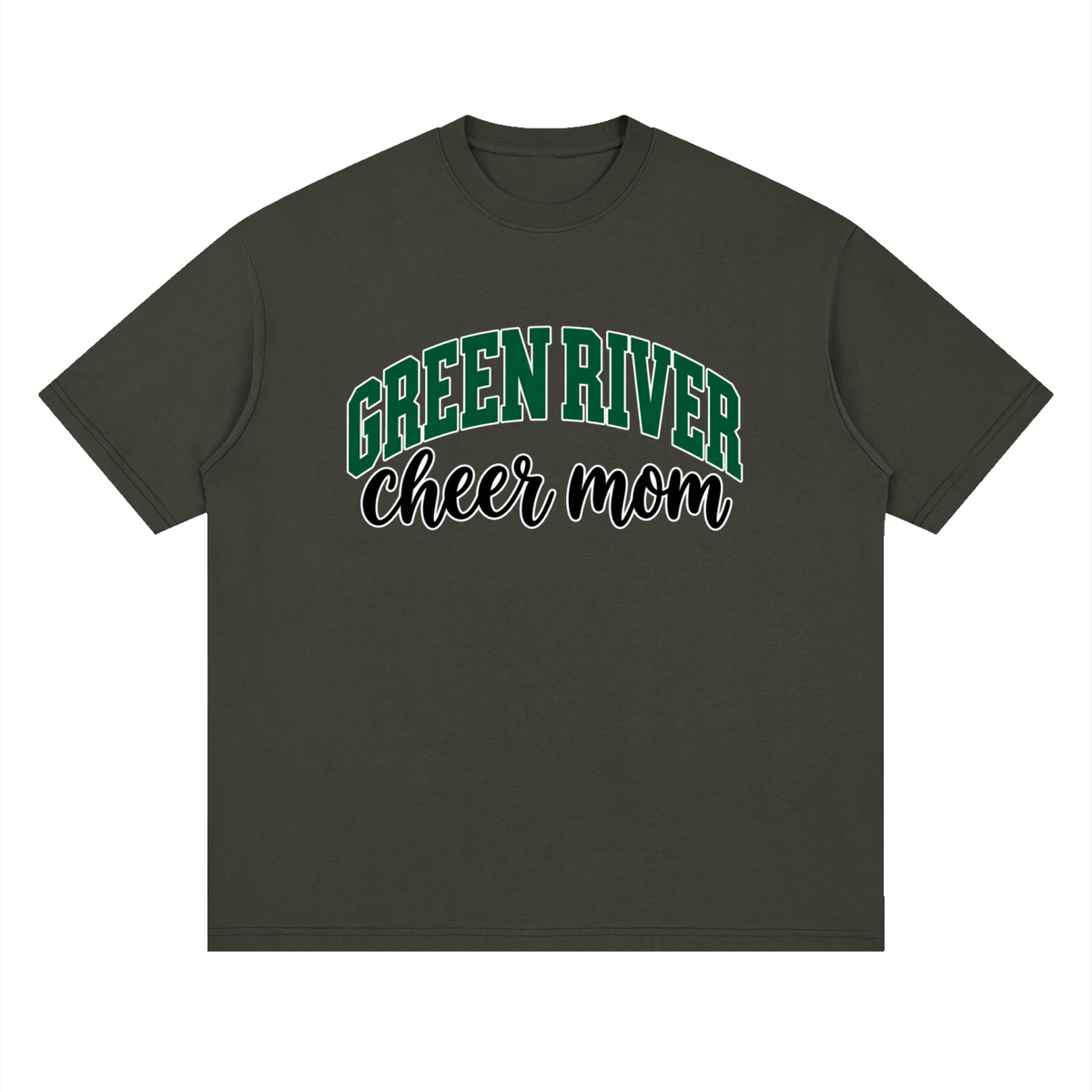 Cheer Mom Green River Oversized Drop Shoulder T-Shirt