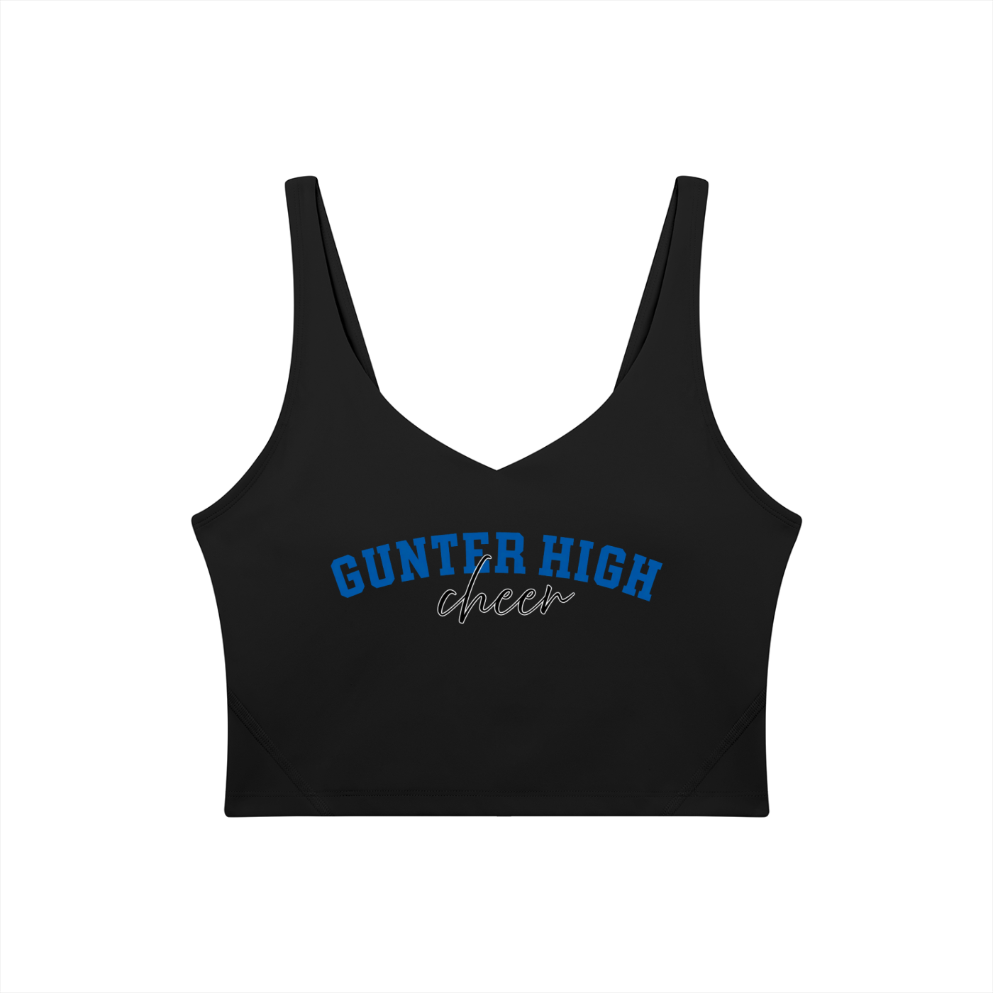 Cursive Gunter Women's V-Neck Yoga Sports Bra
