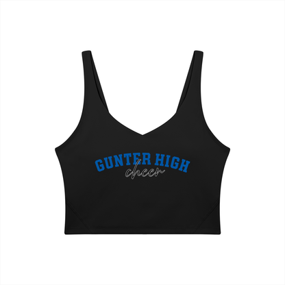 Cursive Gunter Women's V-Neck Yoga Sports Bra