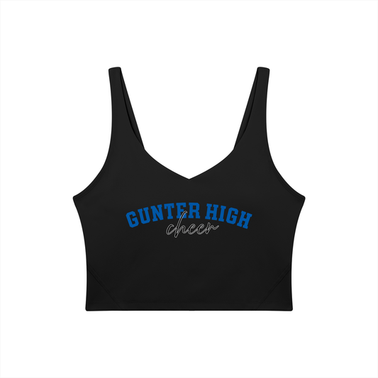 Cursive Gunter Women's V-Neck Yoga Sports Bra