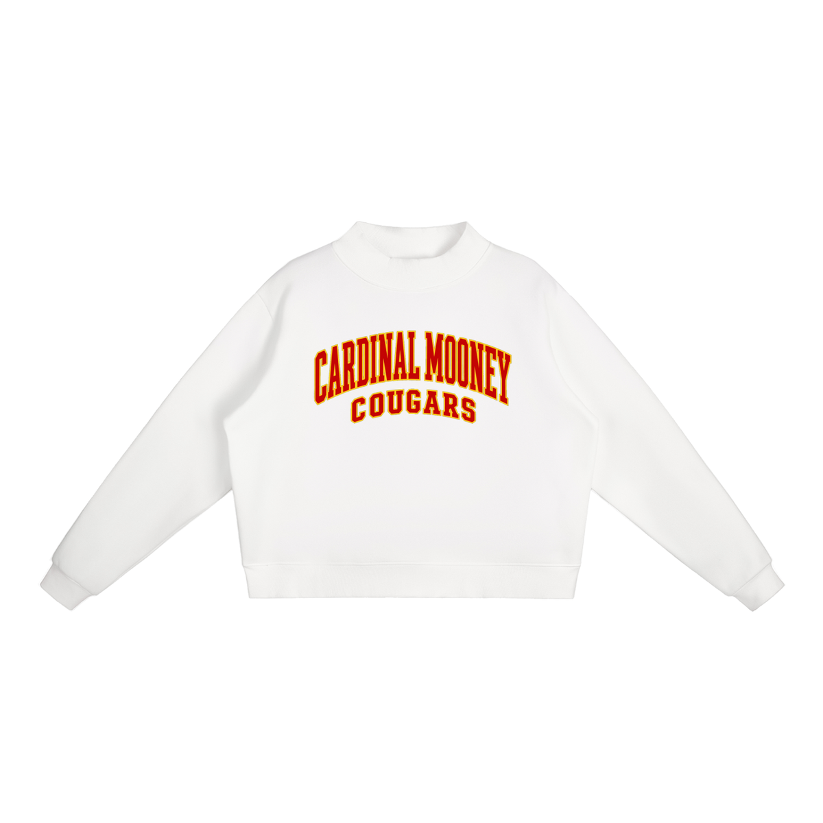 Basic 2 Cardinal Mooney Essential Fleece Mock-Neck Crew Sweatshirt