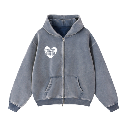 Washed Zip Up Hoodie