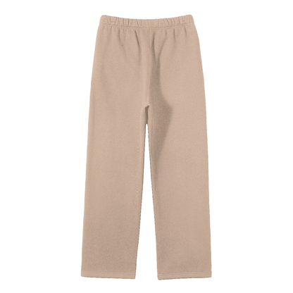 Star Unisex Solid Color Fleece Straight Leg Pants