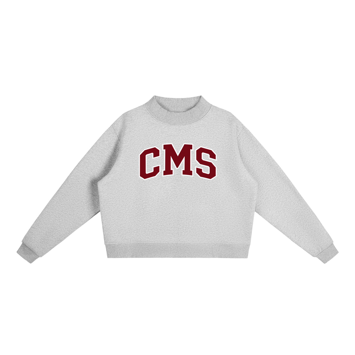 Essential Fleece Mock-Neck Crew Sweatshirt